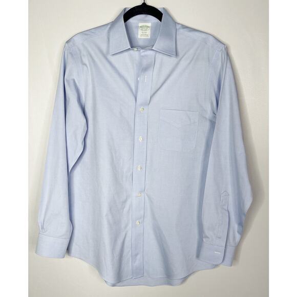 Brooks Brothers Set of 2 15.5 Neck 33 Sleeve Blue Supima Cotton Button Down - Picture 2 of 14